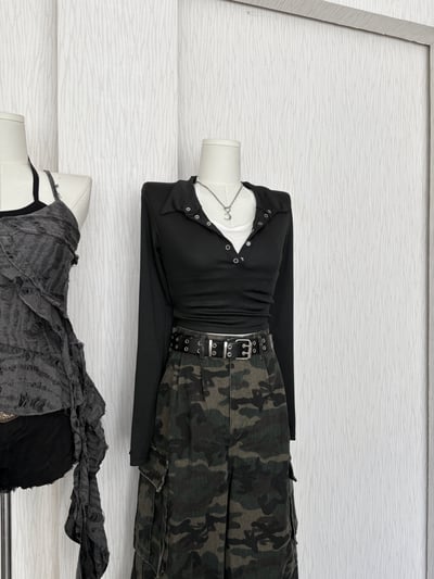 【現貨】萬年百搭酷帥款雙排洞洞皮帶4