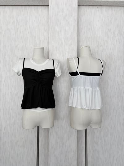 超薄細肩胸抓摺直坑紋彈性涼感背心6