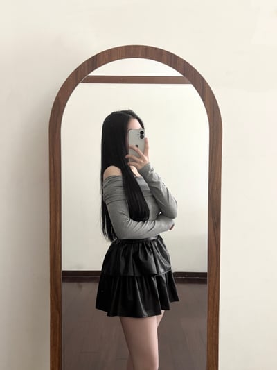 雙層蛋糕皮短褲裙5