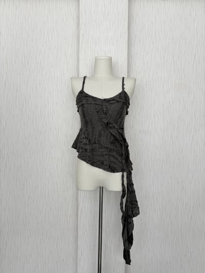 廢土風刷破墜布細肩背心4