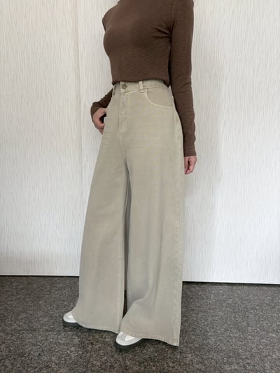 超模褲-復古A字牛仔大寬褲6