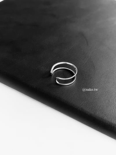 雙條空心開口戒指3
