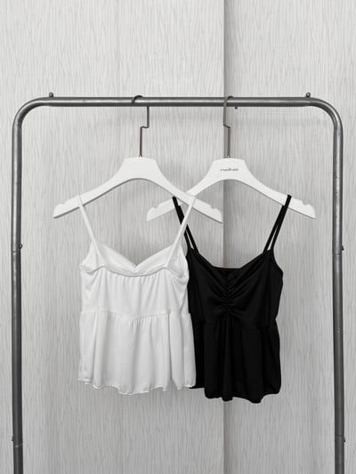 超薄細肩胸抓摺直坑紋彈性涼感背心2