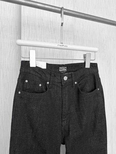 正韓🇰🇷高級水洗黑軟牛仔喇叭褲4