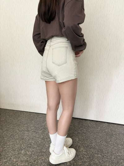 【限量現貨】版型超好！高腰薄牛仔短褲5