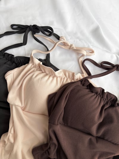 秋冬款-掛脖下V軟綿磨毛罩杯背心3