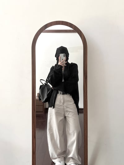 【換季特賣】寬鬆針織連帽雙拉鍊外套2