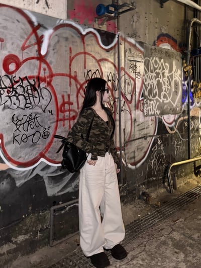 迷彩雙拉鍊短版連帽薄外套4