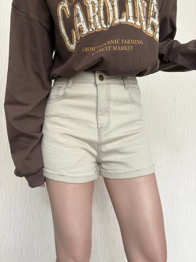 【限量現貨】版型超好！高腰薄牛仔短褲3