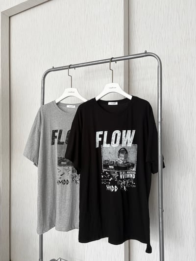 正韓🇰🇷FLOW薄棉寬鬆T恤1