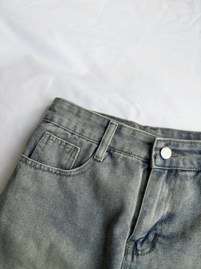 超好穿.ᐟ 復古高腰貼身薄軟牛仔褲裙4