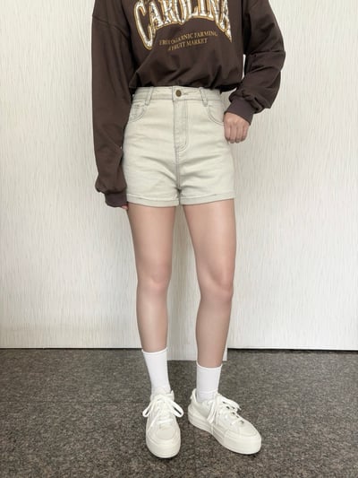 【限量現貨】版型超好！高腰薄牛仔短褲4