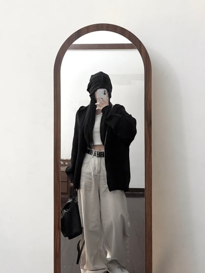 【換季特賣】寬鬆針織連帽雙拉鍊外套3