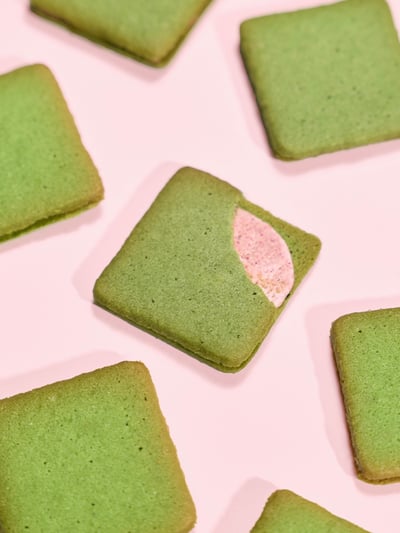 【限量】OSULLOC🇰🇷綠茶草莓奶油夾心薄餅3