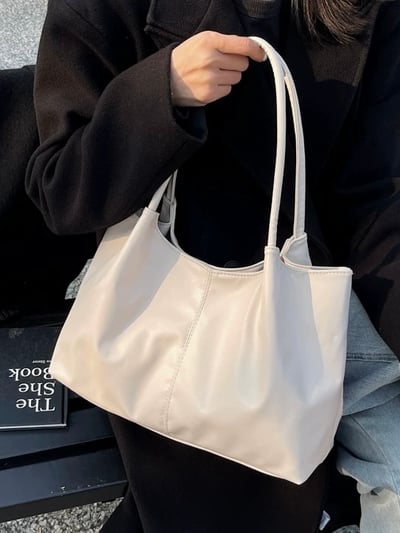 質感大容量單肩軟皮托特包5