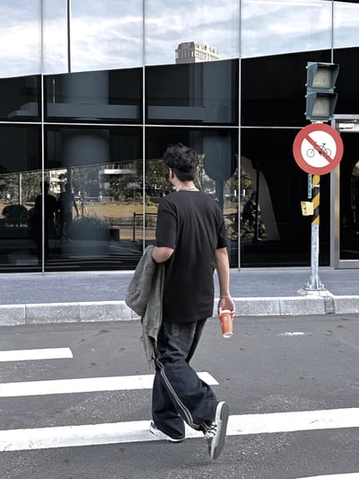 自訂款⊹圓領oversize超寬鬆長版棉質素T4