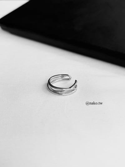 質感交叉設計開口戒指1
