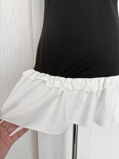 韓系拼接蛋糕下擺細肩打底背心裙3