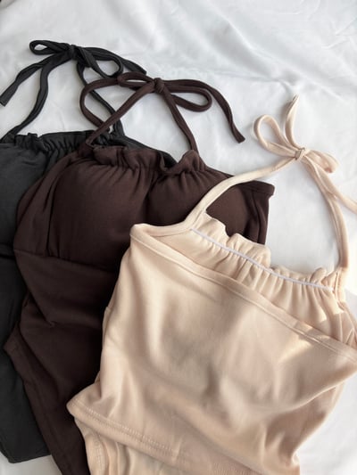 秋冬款-掛脖下V軟綿磨毛罩杯背心2