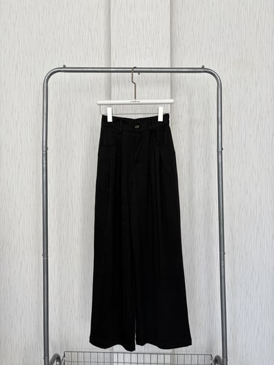 熱賣款混色直紋糯米寬褲(後鬆緊)2