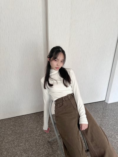 超模褲-復古A字牛仔大寬褲9