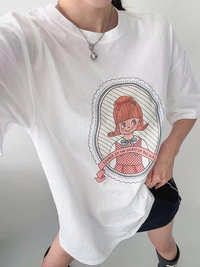 5月連線🇰🇷法式圓框女孩棉質寬鬆T恤4