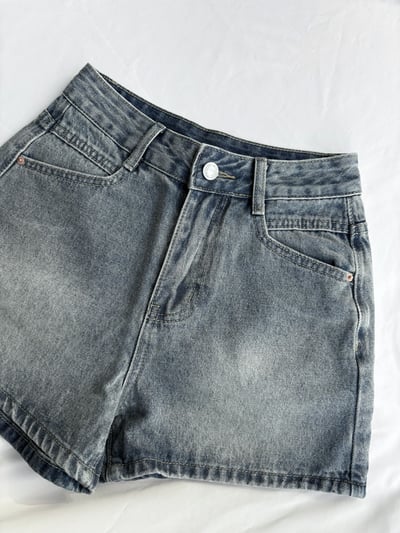 水洗原色藍牛仔短褲2