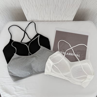 細肩交叉美背打底背心內衣1