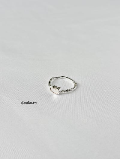 韓系愛心繩扭開口戒指1