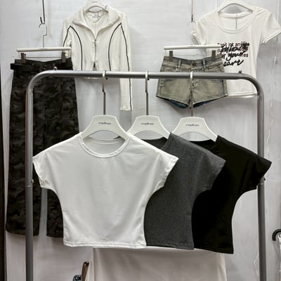 素面飛鼠短袖上衣5