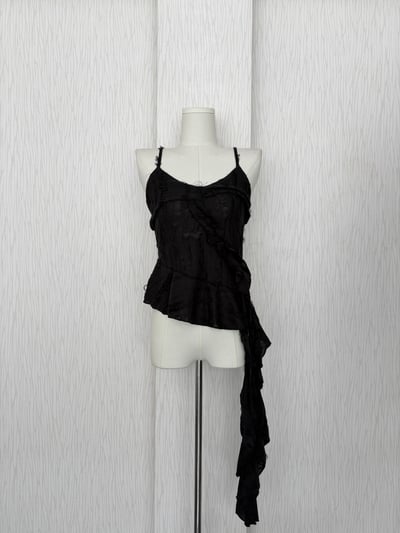 廢土風刷破墜布細肩背心5