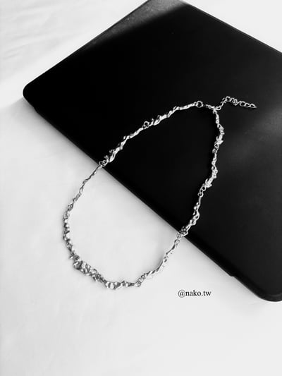 液態流銀短鍊鎖骨鍊1