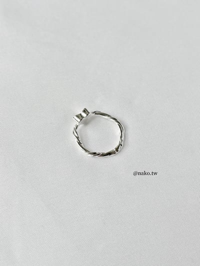 韓系愛心繩扭開口戒指3