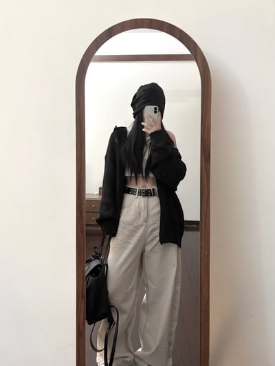 【換季特賣】寬鬆針織連帽雙拉鍊外套4