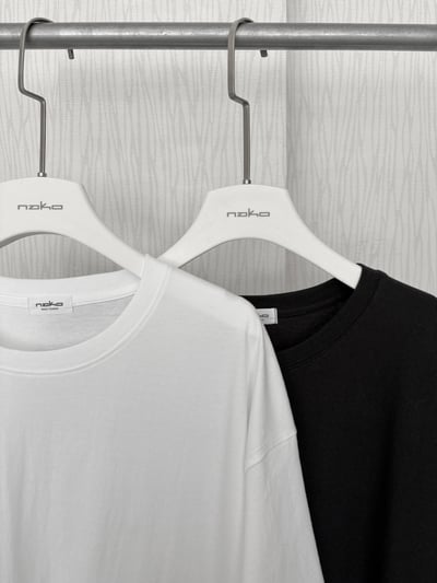 自訂款⊹圓領oversize超寬鬆長版棉質素T10