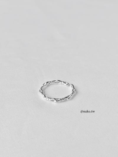 繩結鏈條造型開口戒指2