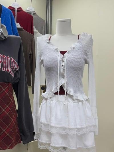 荷葉貼身針織腰身衣2