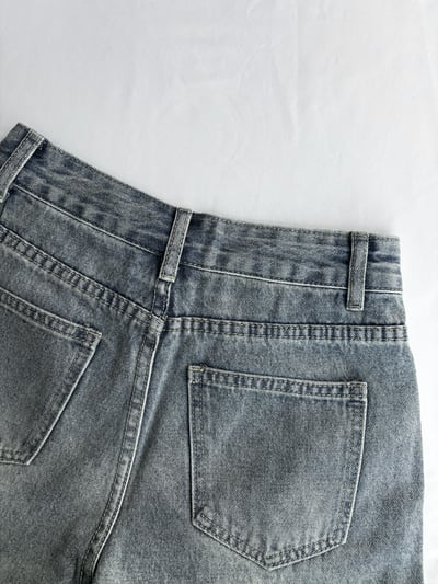 水洗原色藍牛仔短褲4