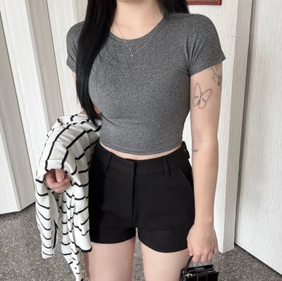 素面飛鼠短袖上衣3