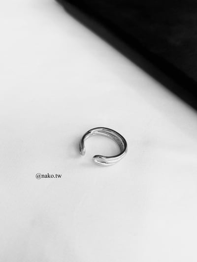 質感交叉設計開口戒指3