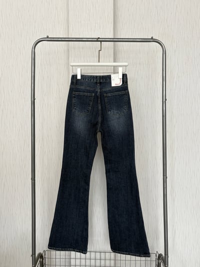 正韓🇰🇷刷紋原色藍高腰挺版牛仔小喇叭褲6