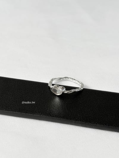 韓系愛心繩扭開口戒指2
