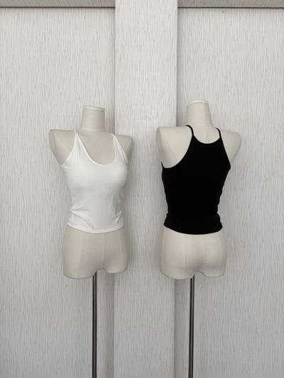 歐美超辣細肩大U罩杯棉質背心1