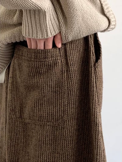 巧克力軟毛線彎刀褲3