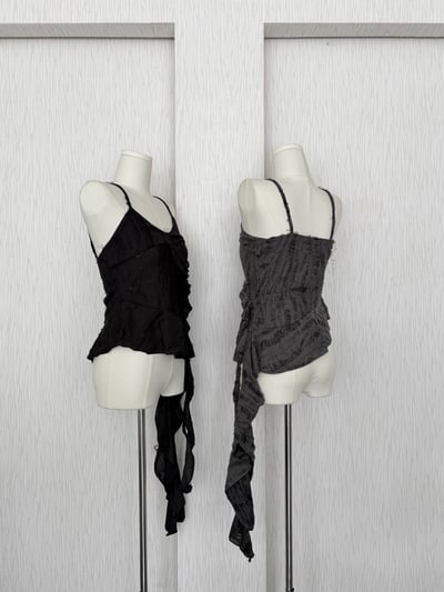 廢土風刷破墜布細肩背心3