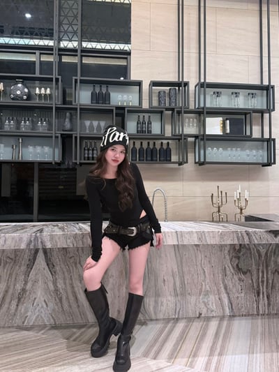 美式y2k低腰工裝皮帶薄牛仔短褲4