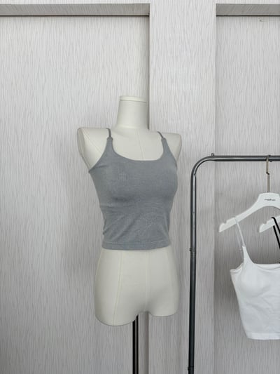 大寬U領可調彈性細肩罩杯背心2