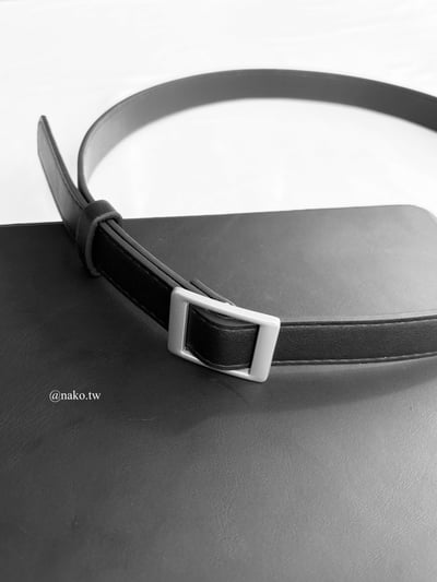 方型無孔細款軟皮帶1