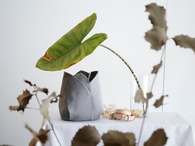 DIY材料包： 鬱金香 皮革帆布肩背包18