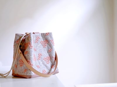 DIY材料包: 莓果刺繡 小水桶包15